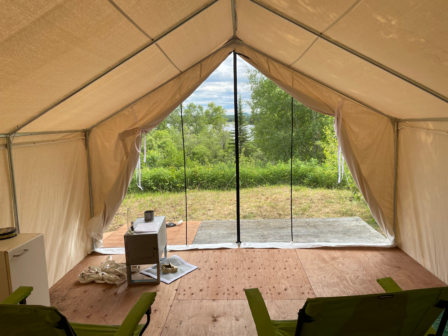 
                  
                    The 12x14 Prospector tent
                  
                